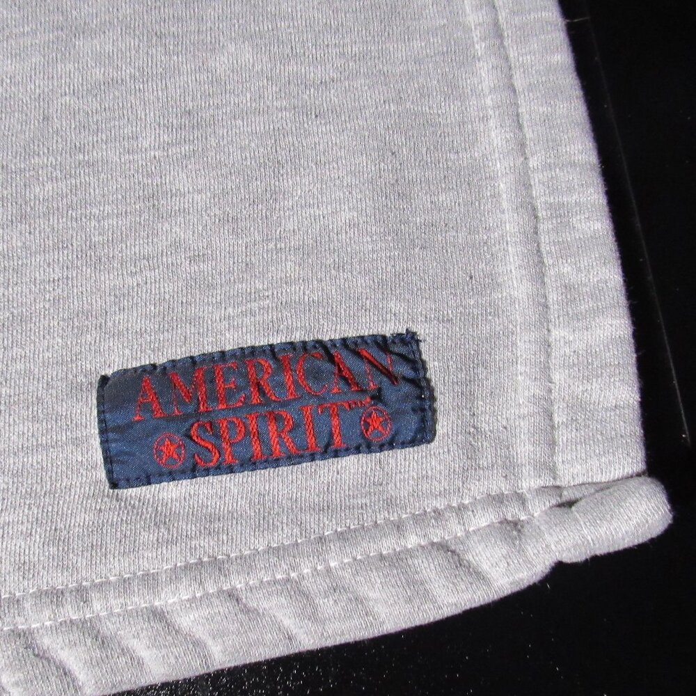 Vtg 90s American Spirit Heavyweight Throw Blanket - Heather Grey Star Tag